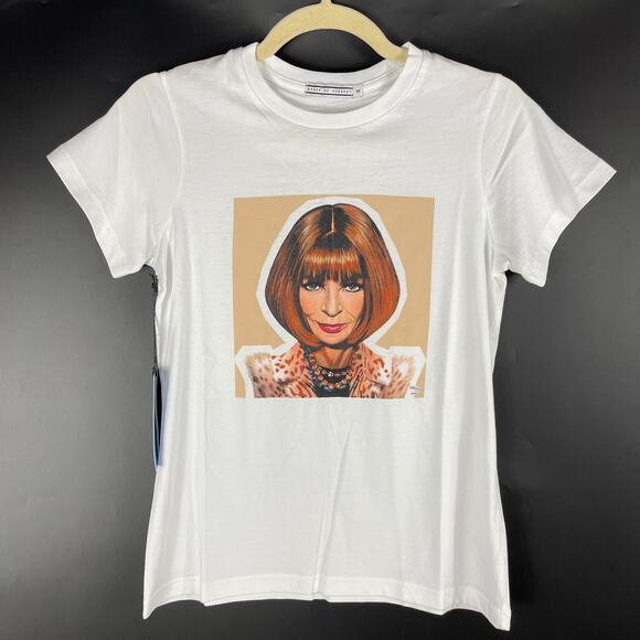Proof of Concept Anna Wintour T-Shirt White Crew Cotton Short Sleeve Sz XS - Picture 1 of 9